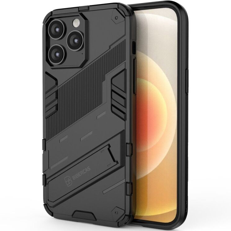 Захисний чохол Deexe Bibercas для Apple iPhone 14 Pro - Black: фото 1 з 6