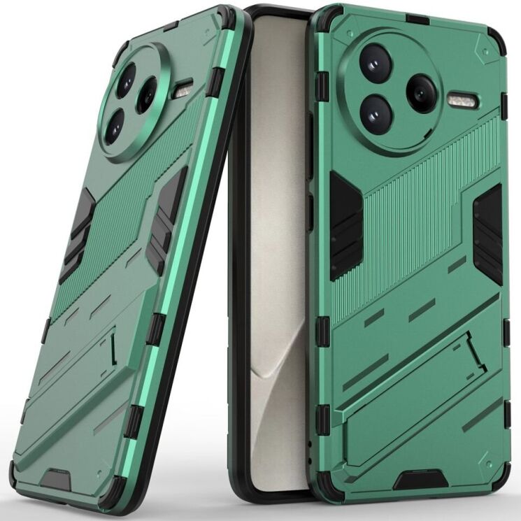 Захисний чохол Deexe Bibercas для Xiaomi Poco F7 Pro - Green: фото 1 з 8