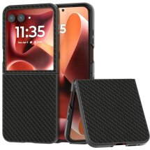 Защитный чехол Deexe Carbon Fiber для Motorola Razr 60 Ultra - Black: фото 1 из 4