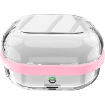 Защитный чехол Deexe Clear Guard для Samsung Galaxy Buds 4 / Buds 4 Pro - Transparent / Pink: фото 1 из 1