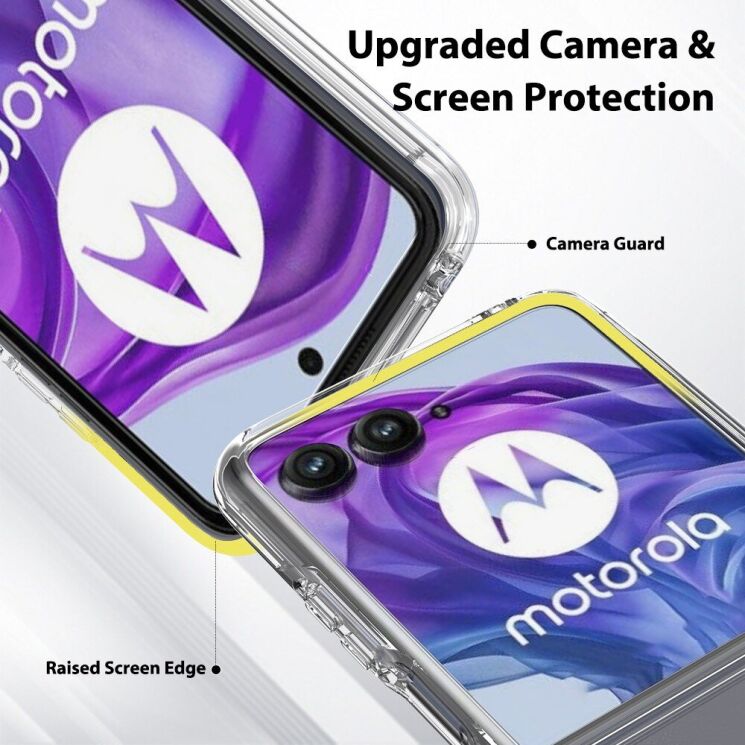 Защитный чехол Deexe Crystal Hybrid (FF) для Motorola Razr 50 Ultra - Transparent: фото 6 из 7