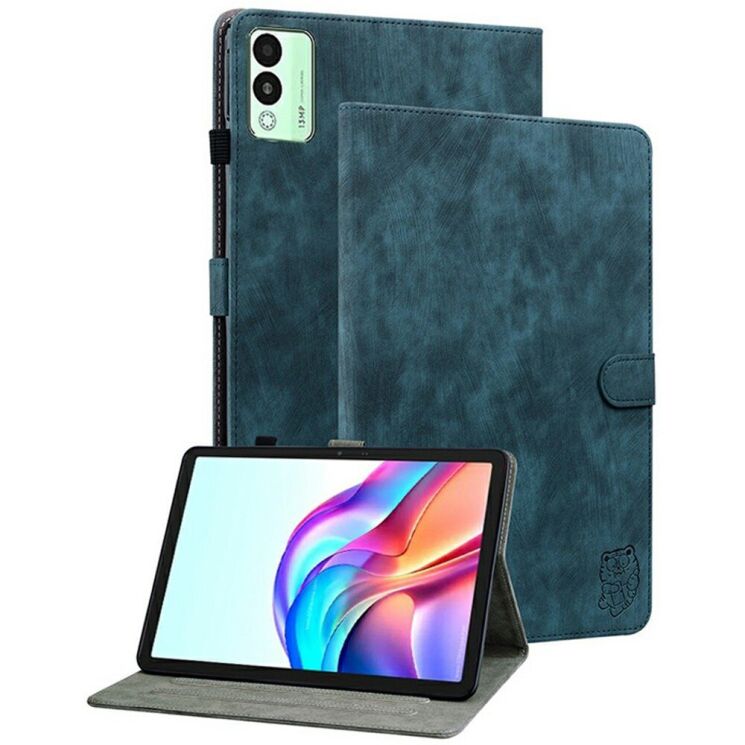 Защитный чехол Deexe Cute Tiger для TECNO Megapad 11 - Blue: фото 1 из 7