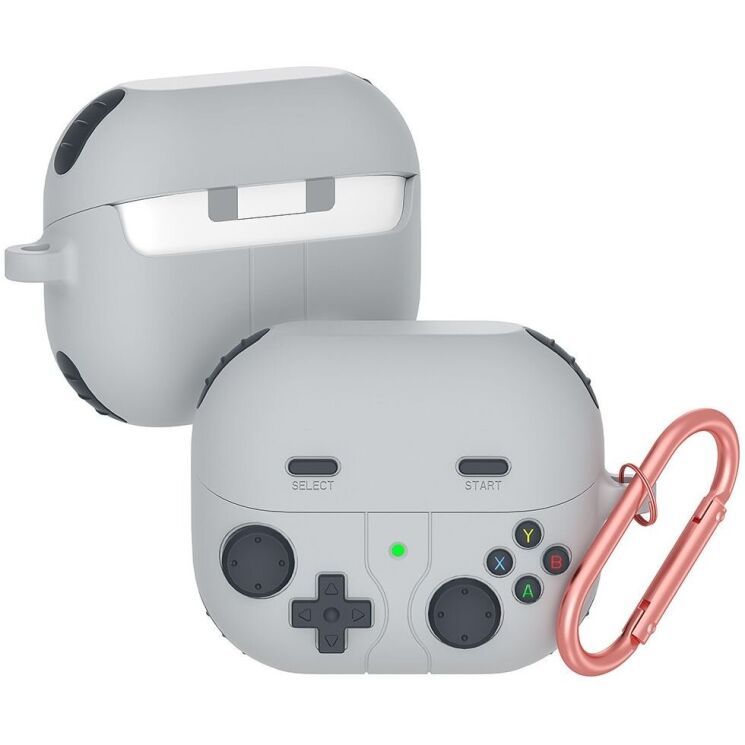 Защитный чехол Deexe Game Console для Samsung Galaxy Buds 3 / Buds 3 Pro - Light Grey: фото 1 из 3