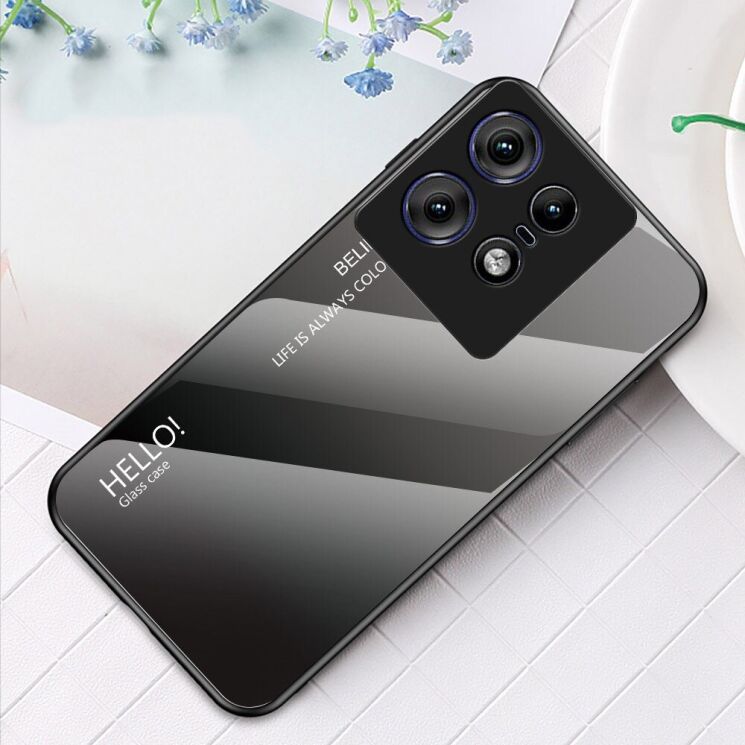 Защитный чехол Deexe Gradient Color для Motorola Edge 50 Pro - Black / Grey: фото 2 из 12