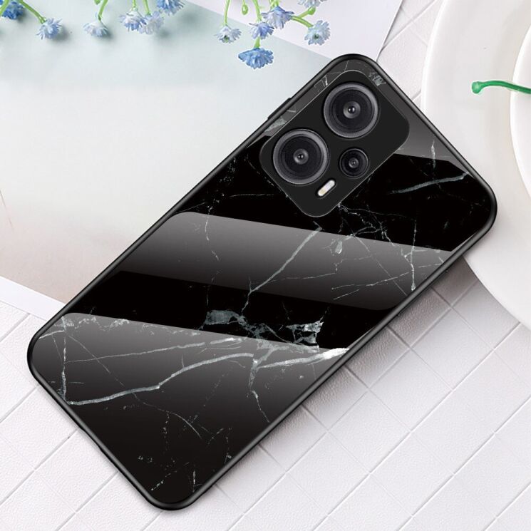 Защитный чехол Deexe Gradient Pattern для Xiaomi Poco F5 / Redmi Note 12 Turbo - Black: фото 2 из 8