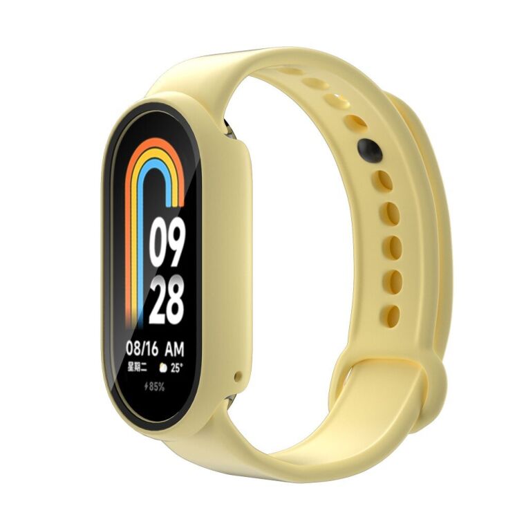 Защитный чехол Deexe Hard Frame для Xiaomi Mi Smart Band 8 - Yellow: фото 5 из 10