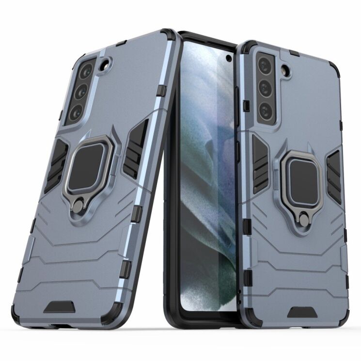 Защитный чехол Deexe Hybrid Case для Samsung Galaxy S21 FE (G990) - Blue: фото 2 из 12
