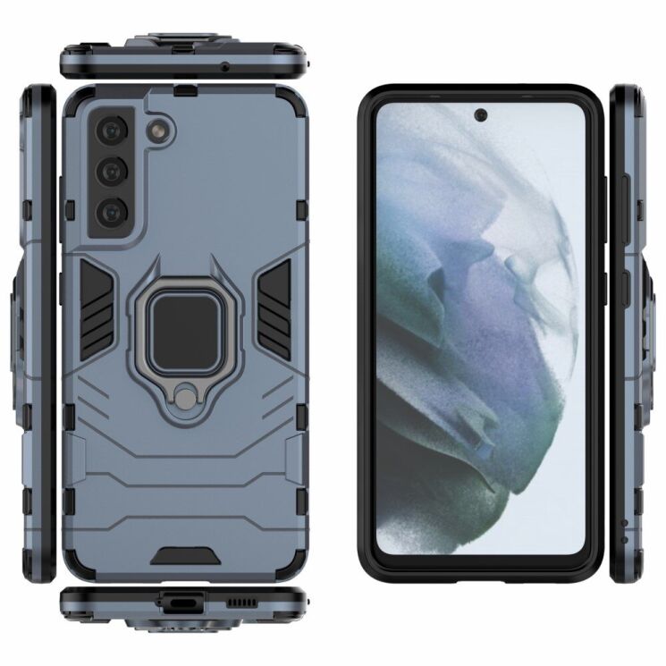 Защитный чехол Deexe Hybrid Case для Samsung Galaxy S21 FE (G990) - Blue: фото 3 из 12