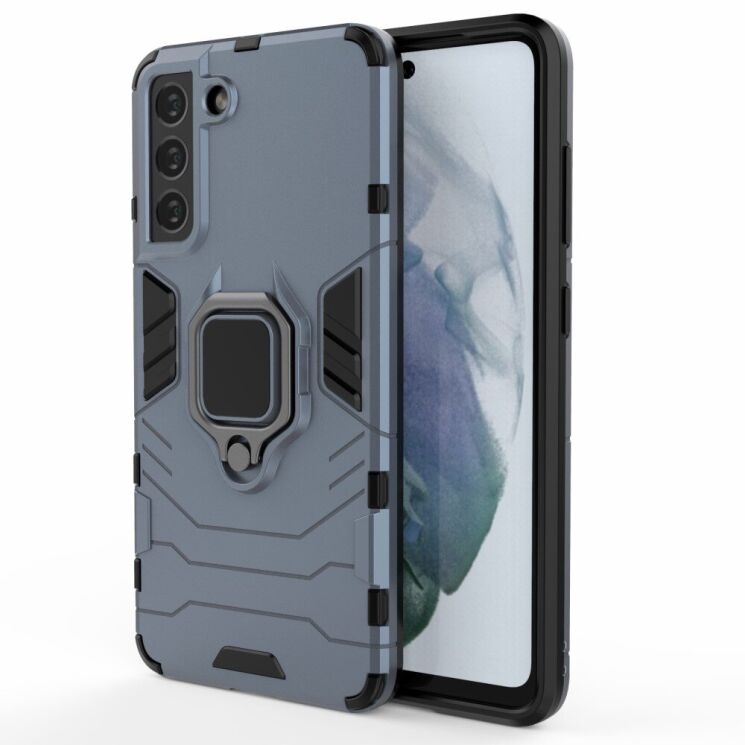 Защитный чехол Deexe Hybrid Case для Samsung Galaxy S21 FE (G990) - Blue: фото 1 из 12