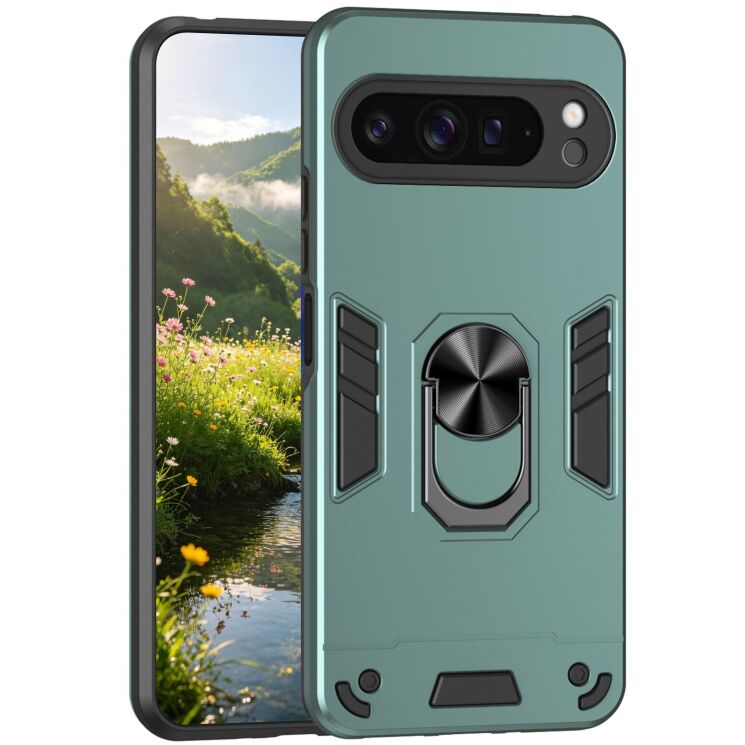 Захисний чохол Deexe Hybrid Shell для Google Pixel 9 Pro XL - Green: фото 1 з 7
