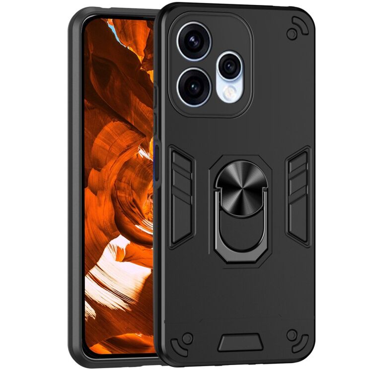 Захисний чохол Deexe Hybrid Shell для OPPO Reno 15 - Black: фото 1 з 8