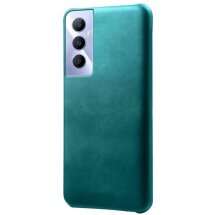 Защитный чехол Deexe Leather Back Cover для Realme C65 - Green: фото 1 из 4