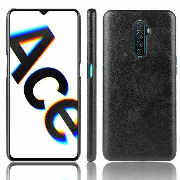 Захисний чохол Deexe Leather Back Cover для Realme X2 Pro - Black: фото 1 з 6