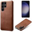 Защитный чехол Deexe Leather Back Cover для Samsung Galaxy S24 Ultra - Brown (343342Z)