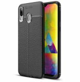 Защитный чехол Deexe Leather Cover для Samsung Galaxy M20 - Black: фото 1 из 11