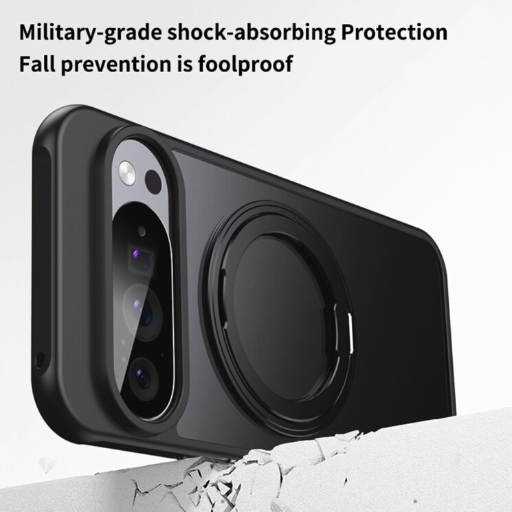 Защитный чехол Deexe Mag Stand для Google Pixel 11 Pro XL - Black: фото 6 из 13