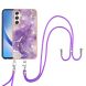 Защитный чехол Deexe Marble Case with Strap для Samsung Galaxy A24 (A245) - Purple (322377V). Фото 2 из 6
