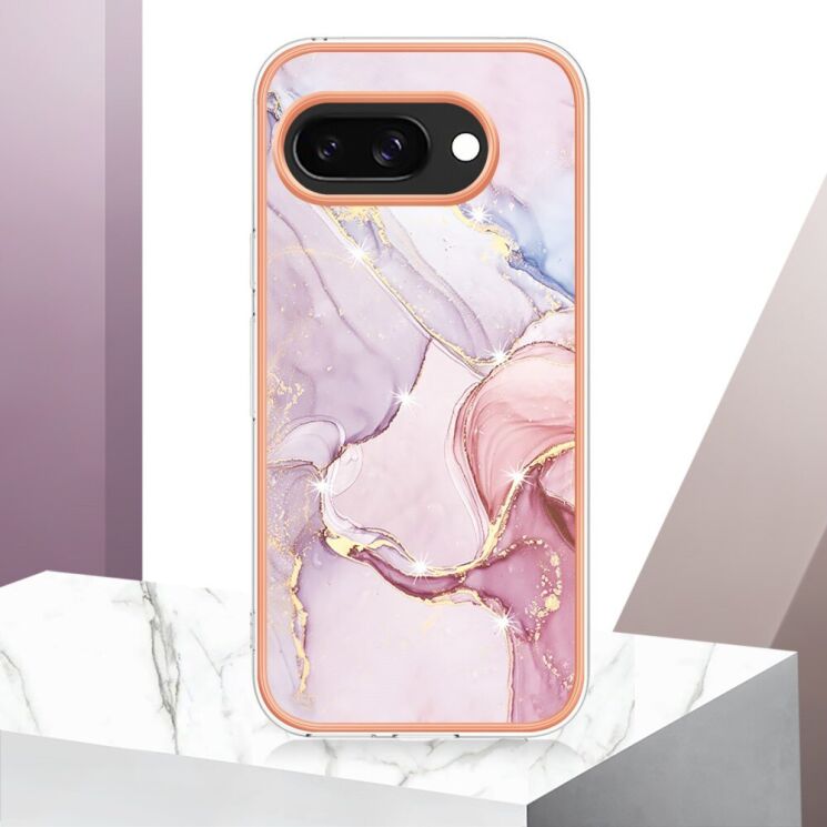 Защитный чехол Deexe Marble Style для Google Pixel 9a - Dark Purple: фото 5 из 6