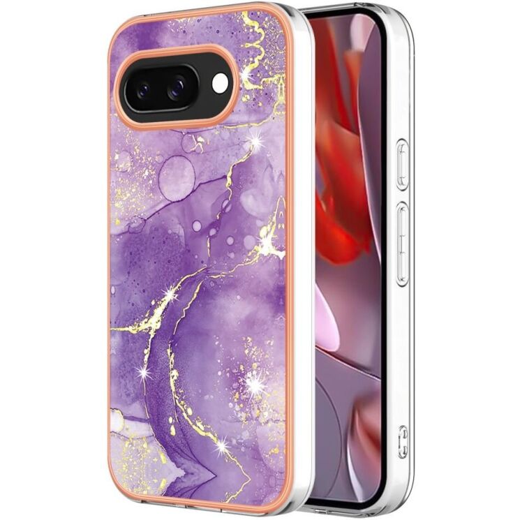 Защитный чехол Deexe Marble Style для Google Pixel 9a - Dark Purple: фото 1 из 6