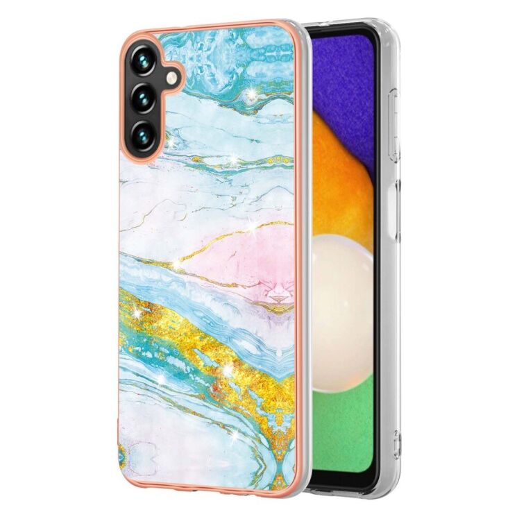 Защитный чехол Deexe Marble Style для Samsung Galaxy A35 (A356) - Light Green: фото 1 из 5
