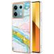 Защитный чехол Deexe Marble Style для Xiaomi Redmi Note 13 5G - Light Green (341284LG). Фото 1 из 6