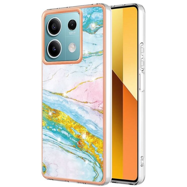 Защитный чехол Deexe Marble Style для Xiaomi Redmi Note 13 5G - Light Green: фото 1 из 6
