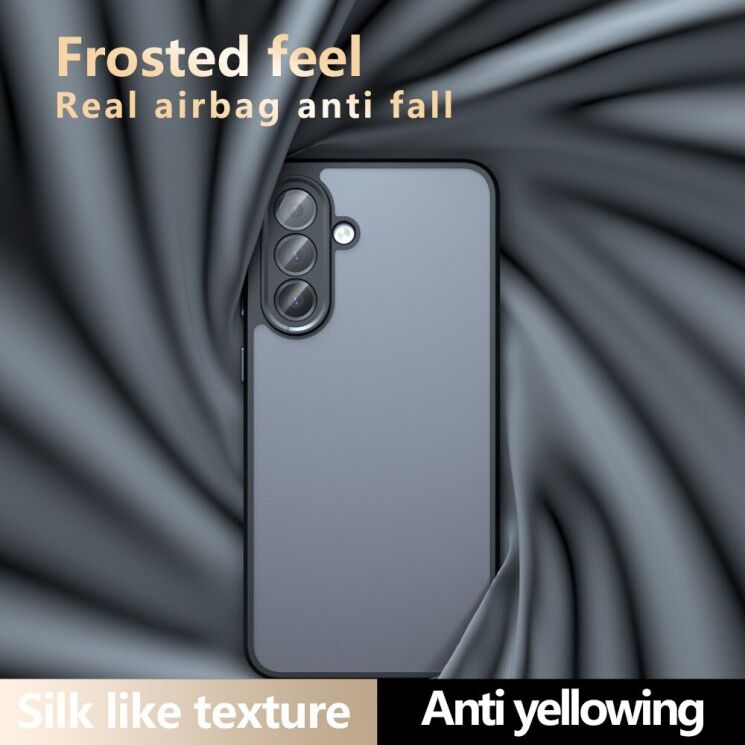 Защитный чехол Deexe Matte Skin для Samsung Galaxy A56 (A566) - Transparent / Black: фото 8 из 14