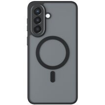 Захисний чохол Deexe Matte Skin with MagSafe для Samsung Galaxy A57 (A576) - Black: фото 1 з 10