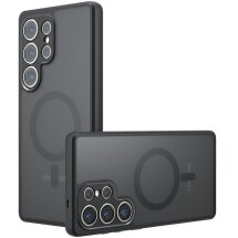 Защитный чехол Deexe Matte Skin with MagSafe для Samsung Galaxy S23 Ultra (S918) - Black: фото 1 из 10