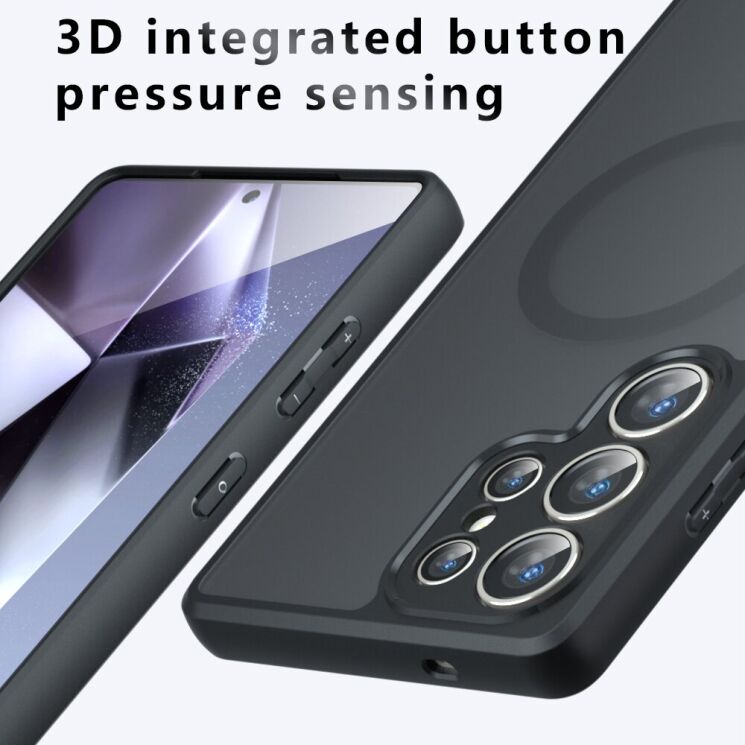 Защитный чехол Deexe Matte Skin with MagSafe для Samsung Galaxy S23 Ultra (S918) - Black: фото 10 из 10
