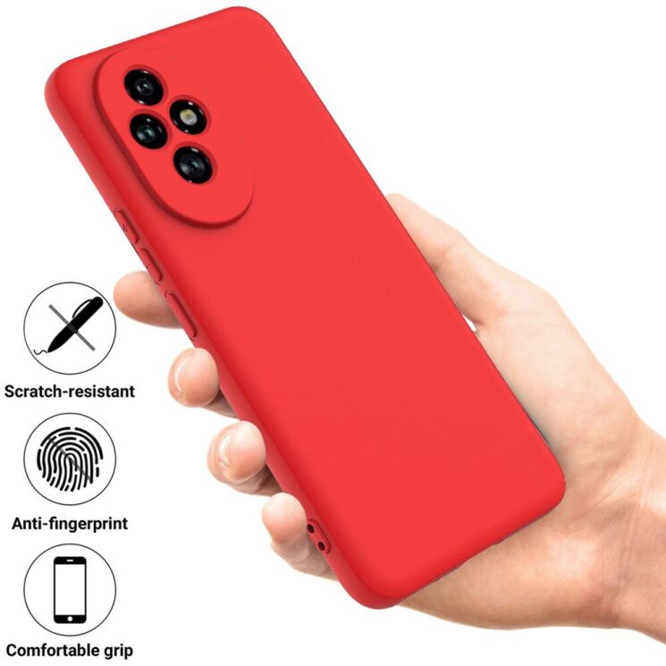 Защитный чехол Deexe Silicone Case для Honor 200 - Red: фото 2 из 8
