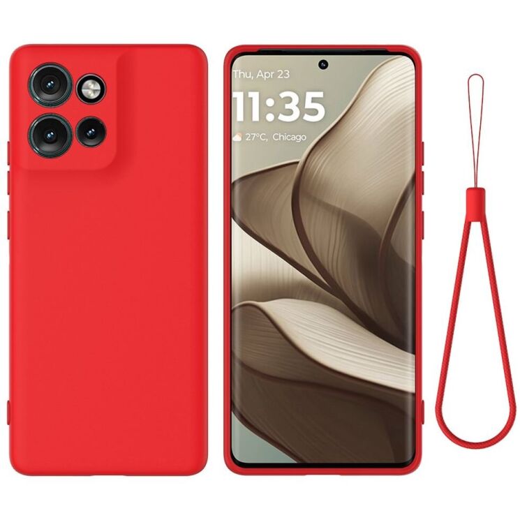 Защитный чехол Deexe Silicone Case для Motorola Edge 50 Neo - Red: фото 1 из 8