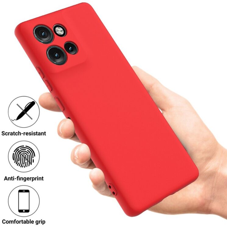 Защитный чехол Deexe Silicone Case для Motorola Edge 50 Neo - Red: фото 2 из 8