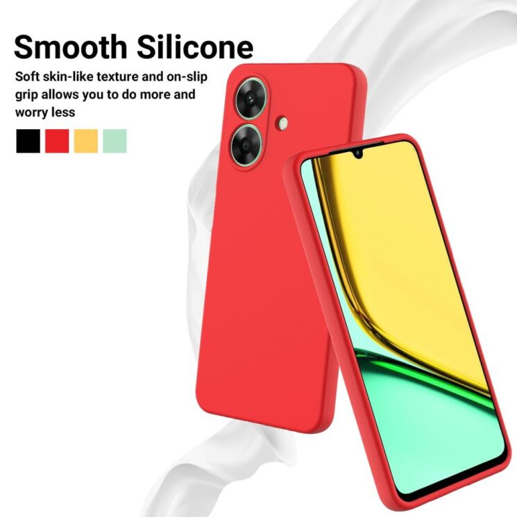 Защитный чехол Deexe Silicone Case для Realme Note 60 - Black: фото 3 из 8