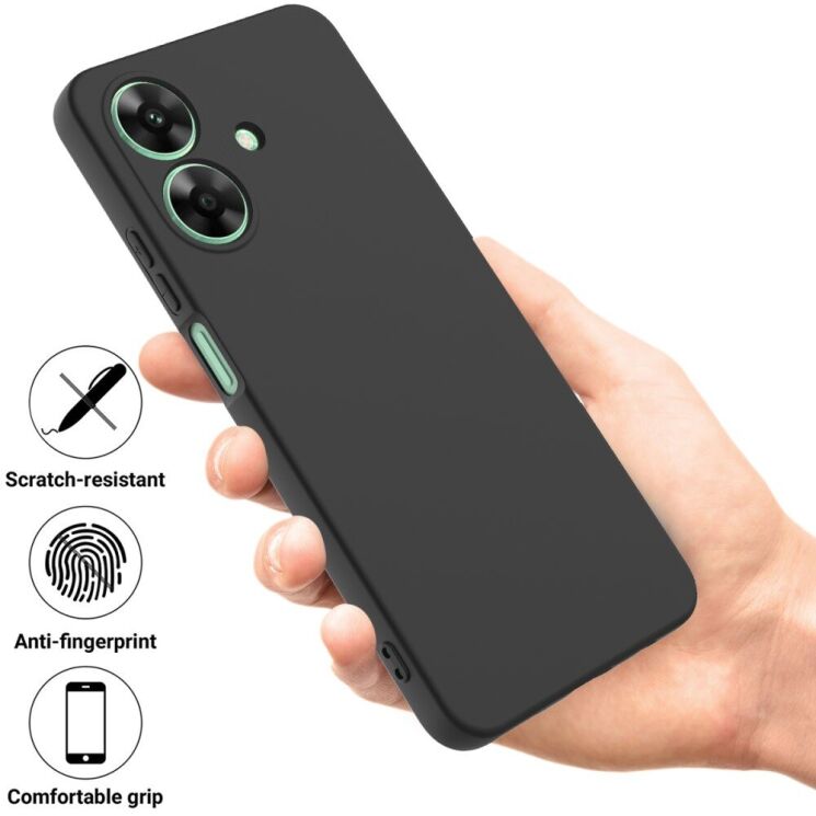 Защитный чехол Deexe Silicone Case для Realme Note 60 - Black: фото 2 из 8