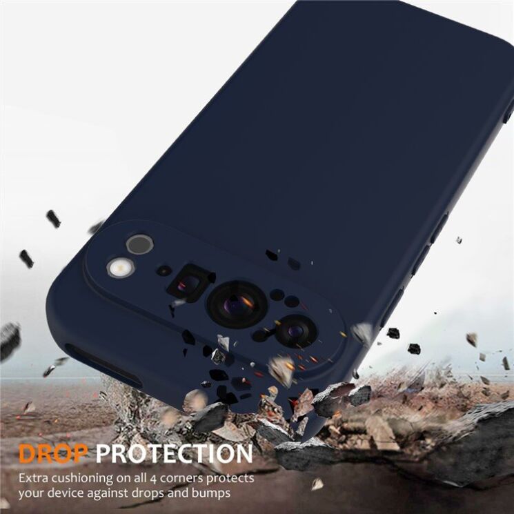 Защитный чехол Deexe Silicone Case with MagSafe для Google Pixel 9 Pro - Dark Blue: фото 3 из 9