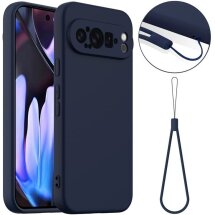 Защитный чехол Deexe Silicone Case with MagSafe для Google Pixel 9 Pro - Dark Blue: фото 1 из 9