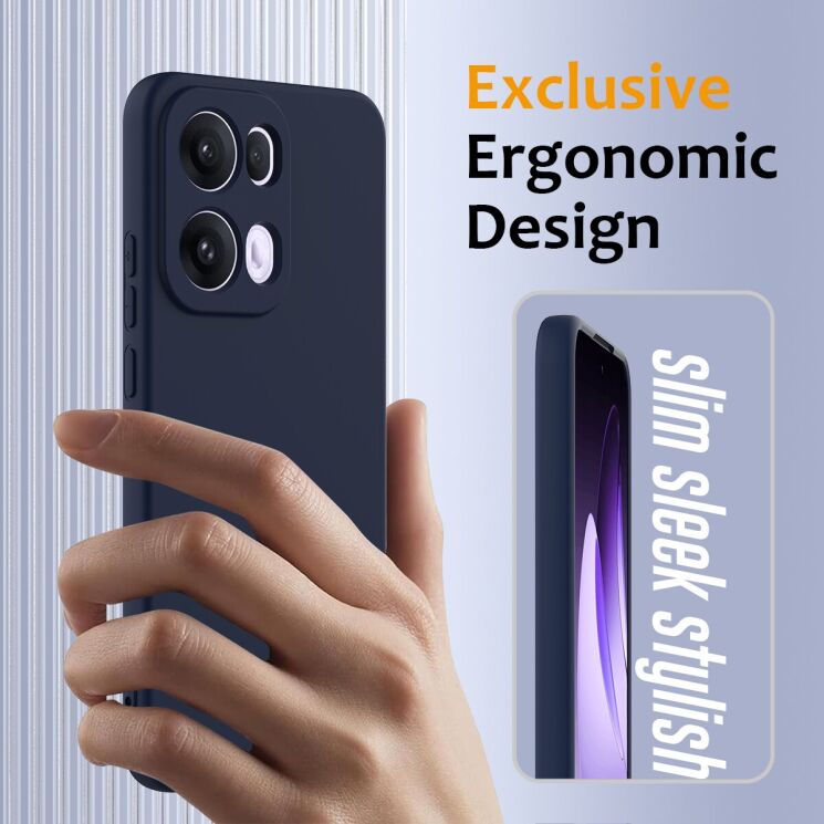 Защитный чехол Deexe Silicone Case with MagSafe для OPPO Reno 13 Pro 5G - Black: фото 6 из 10