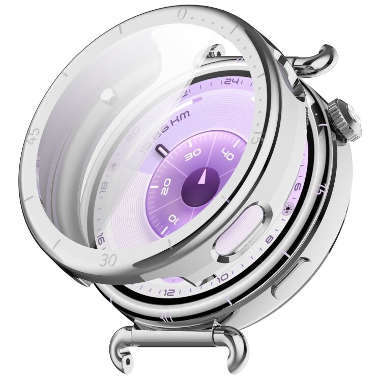 Захисний чохол Deexe Silicone Frame для Huawei Watch GT 6 (41mm) - Silver: фото 1 з 4