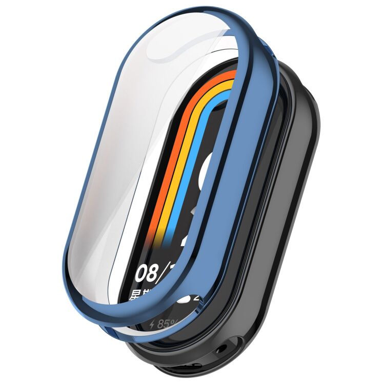 Захисний чохол Deexe Silicone Frame для Xiaomi Smart Band 11 - Blue: фото 1 з 4