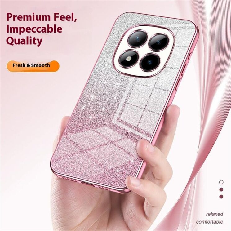 Защитный чехол Deexe Sparkles Cover для Xiaomi Redmi Note 15 Pro Plus / Poco M8 Pro 5G - Pink: фото 5 из 7