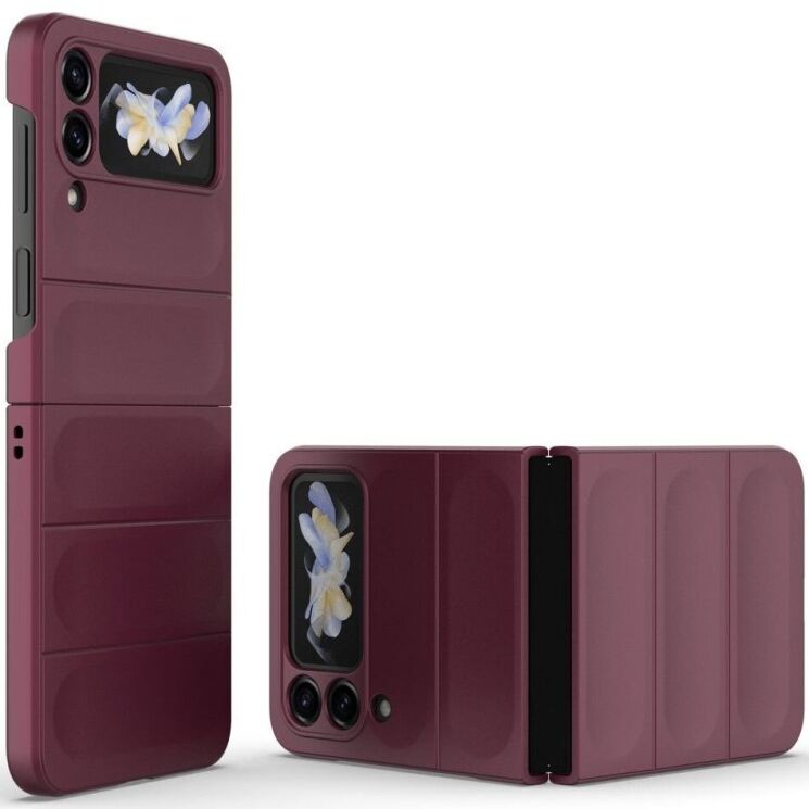 Защитный чехол Deexe Terra Case (FF) для Samsung Galaxy Flip 4 - Wine Red: фото 3 из 13