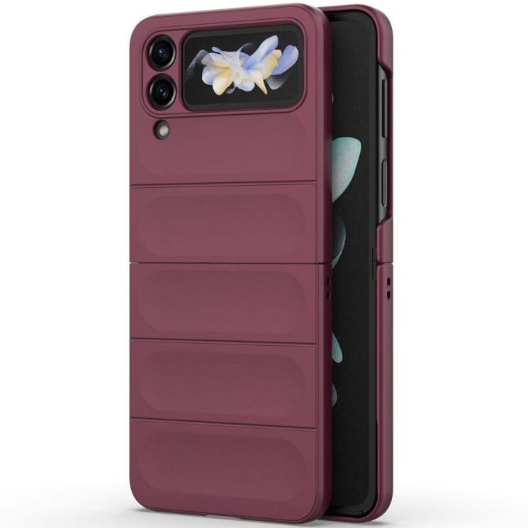 Защитный чехол Deexe Terra Case (FF) для Samsung Galaxy Flip 4 - Wine Red: фото 1 из 13