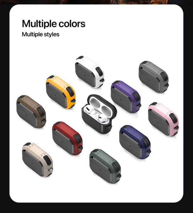 Защитный чехол DUX DUCIS PECA Series для Apple AirPods Pro 2 - Purple: фото 6 из 18