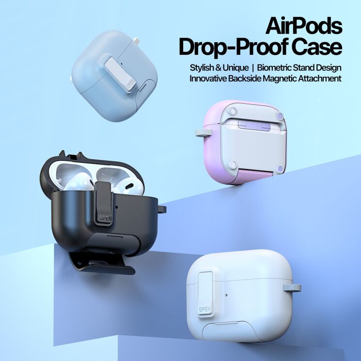 Захисний чохол DUX DUCIS PECQ Series для Apple AirPods Pro 2 - White: фото 5 з 16