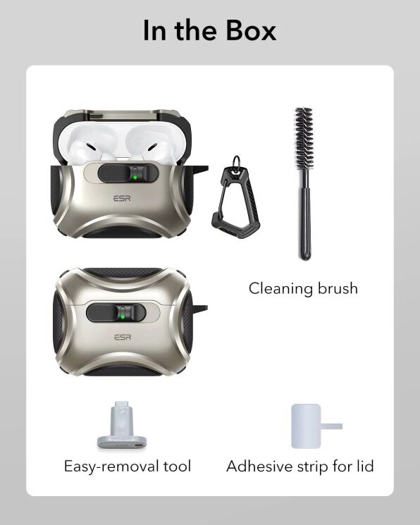 Защитный чехол ESR Cyber Flicklock Magnetic для AirPods Pro 3 (4894240289204) - Black: фото 10 из 10