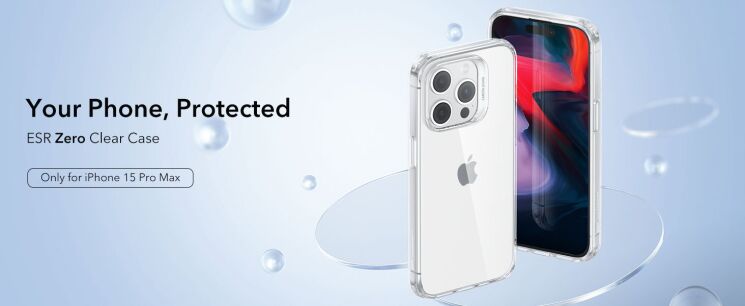 Защитный чехол ESR Project Zero для Apple iPhone 15 Pro Max - Clear: фото 2 из 6