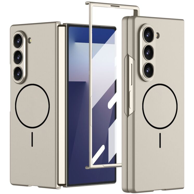 Защитный чехол GKK Magnetic Shell для Samsung Galaxy Fold 7 - Titanium Grey: фото 1 из 6