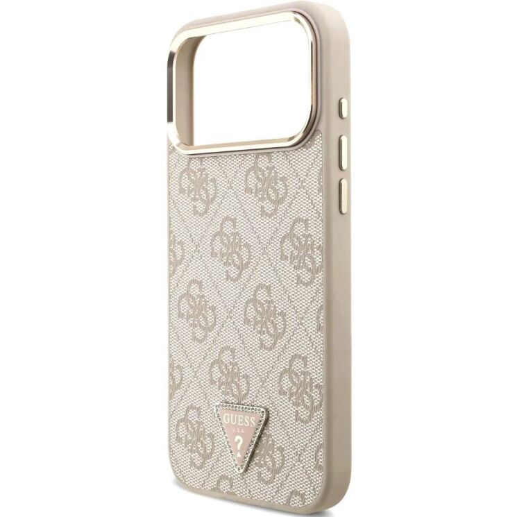 Защитный чехол Guess 4G Triangle Logo MagSafe для iPhone 18 Pro Max / 17 Pro Max (GUHMP18XP4GTDGMP) - Rose Gold: фото 5 из 7