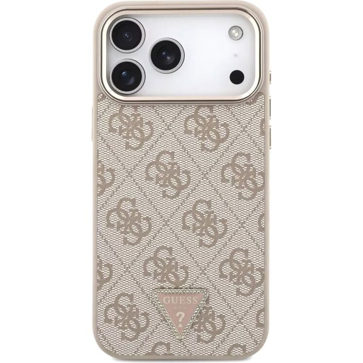 Защитный чехол Guess 4G Triangle Logo MagSafe для iPhone 18 Pro Max / 17 Pro Max (GUHMP18XP4GTDGMP) - Rose Gold: фото 2 из 7